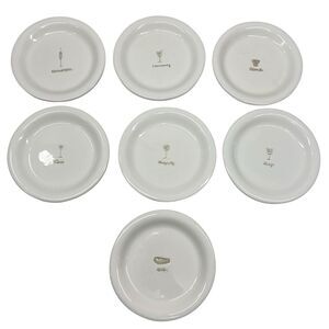 7  Williams Sonoma  Wine Series  Embossed  Canapés Appetizer Plates  6 1/4"